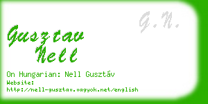 gusztav nell business card